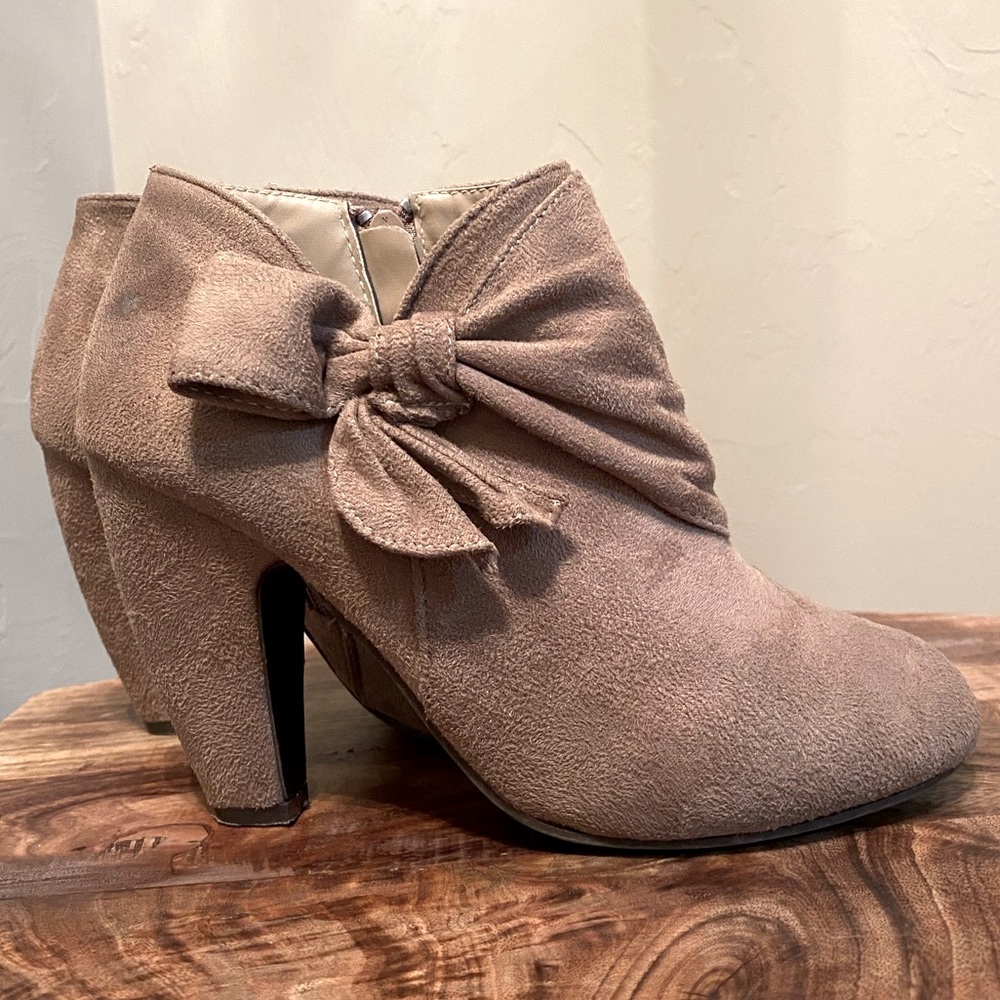 Tan Suede Ankle Booties